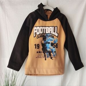 Street Property Boys Fleece Pullover Hoodie "Football Classic Player",Size 6